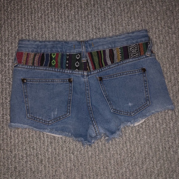 Free People Ripped Jean Shorts - Picture 3 of 3